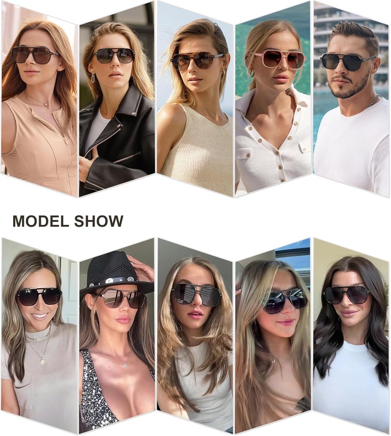 Sojos Retro Trendy Aviator Polarized Sunglasses Men Women Vintage 70s Square Stylish Frame Sun Glasses SJ2283 - Image 2